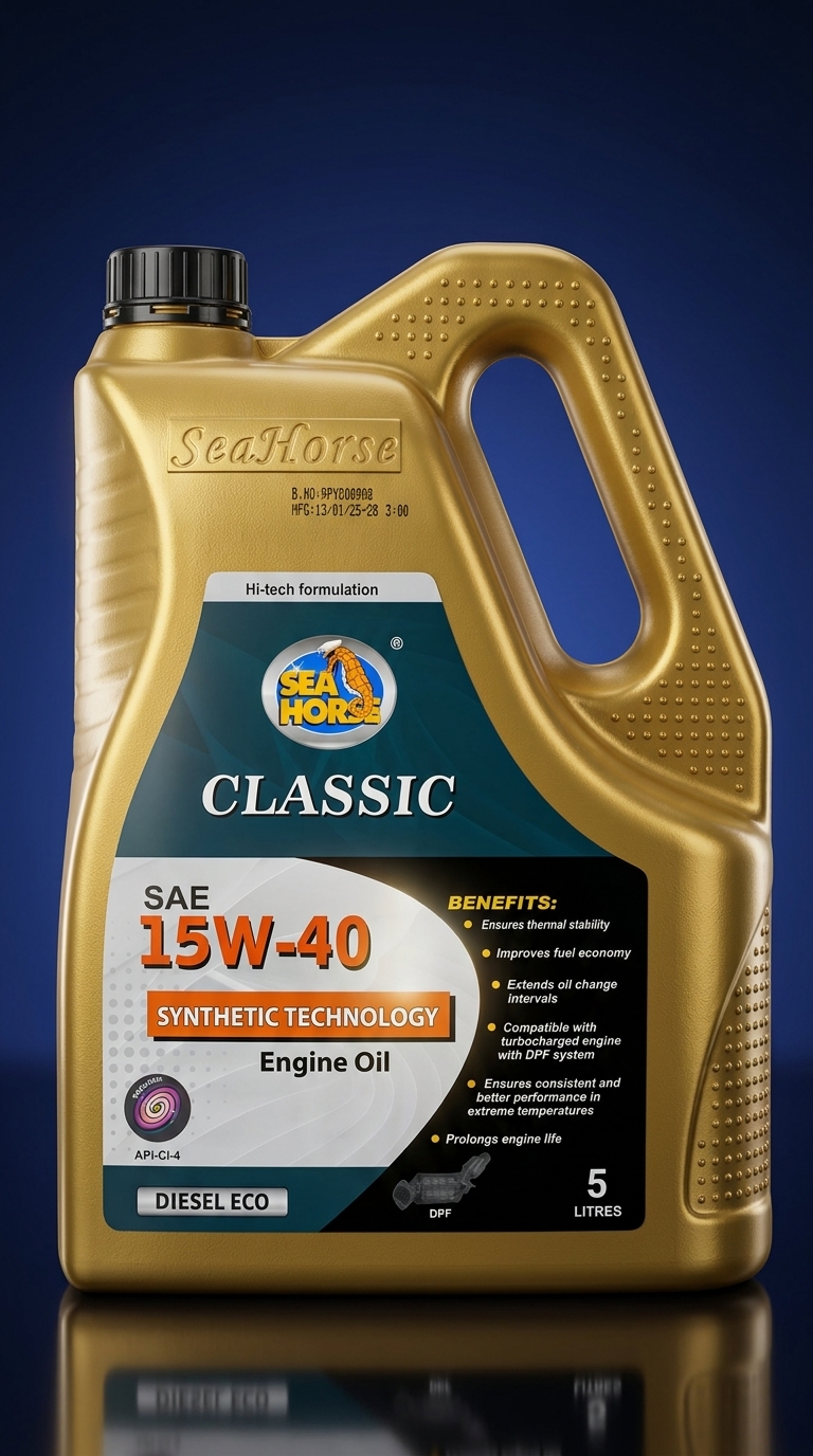 Seahorse Classic SAE 15W-40 Synthetic Technology Diesel Eco Engine Oil