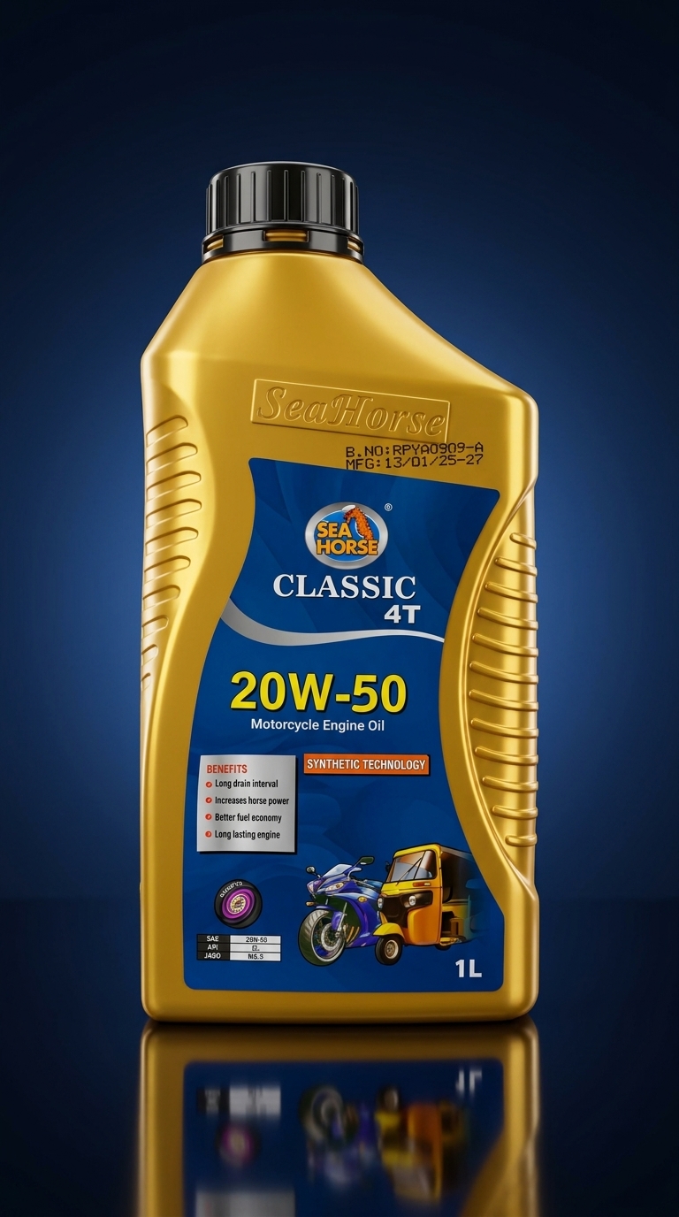 Seahorse Classic 4T 20W-50 Motorcycle Engine Oil